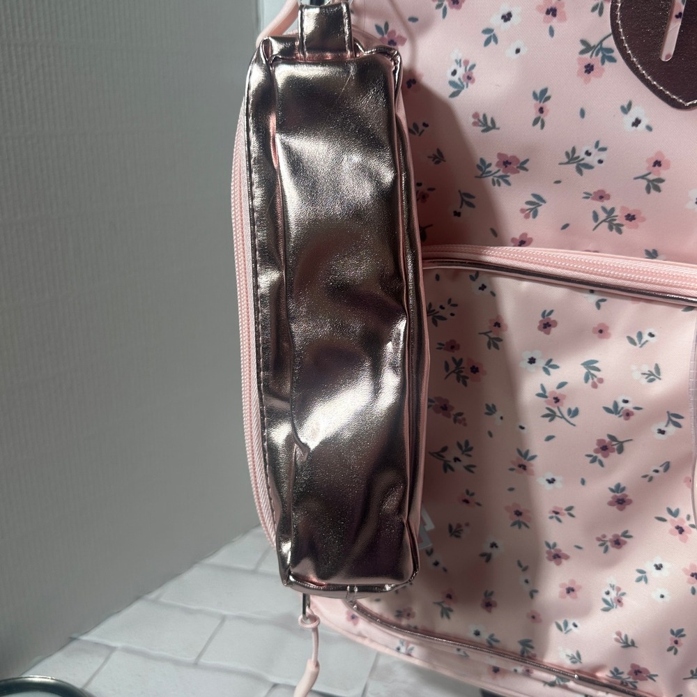Locker Club Pink Floral Backpack Headphones and Pencil Case 3‎ Piece Set New - Picture 4 of 16